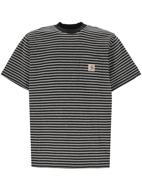 S/S Verner Pocket T-Shirt CARHARTT WIP | I03381602CBXXBLACK/DARK GREY HEATHER